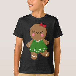 I Love Gingerbread Cookies Girls Christmas And Hol T-Shirt