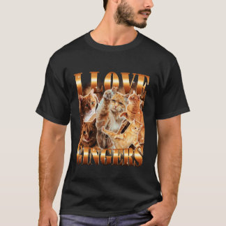 I Love Gingers Funny Cute Cat Meme Kitten Bootleg T-Shirt