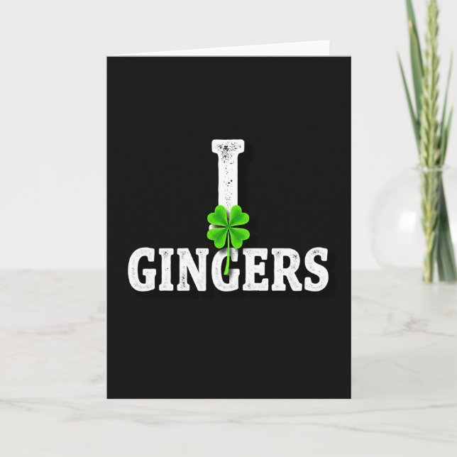 I Love Gingers Lucky Card (Front)