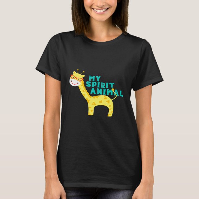 I Love Giraffe My Spirit Animal T-Shirt (Front)