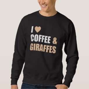 I Love Giraffes And Coffee Tee Funny Heart Symbol