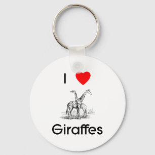 I love giraffes Keychain
