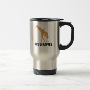 I Love Giraffes Travel Mug