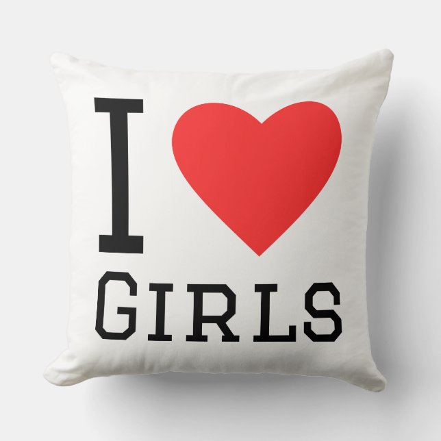 I love girls cushion (Front)