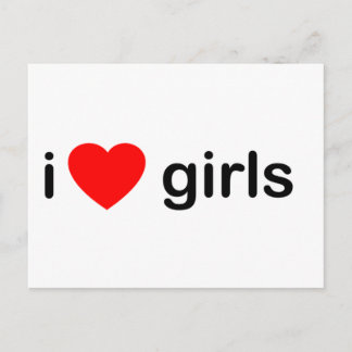 I Love Girls Postcard