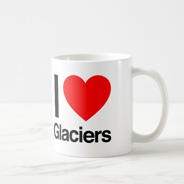 i love glaciers coffee mug (Right)