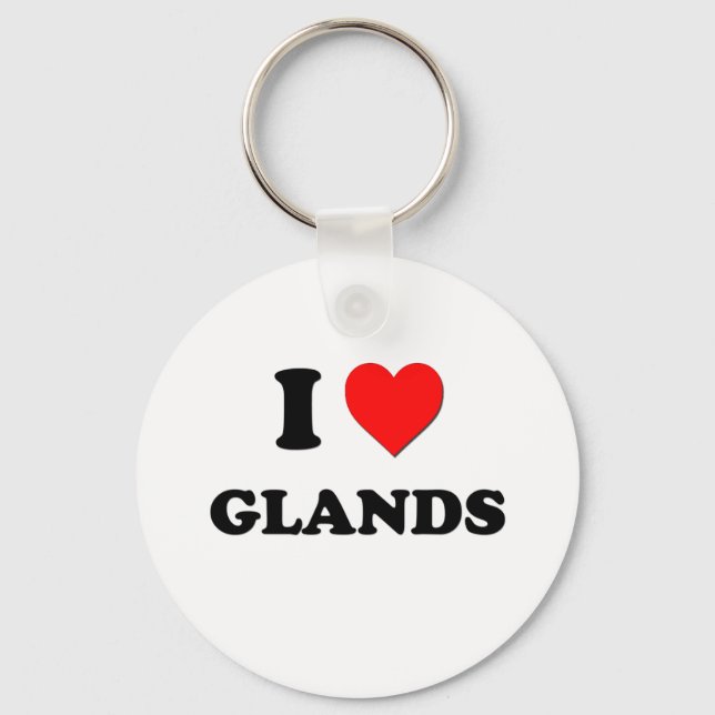 I Love Glands Key Ring (Front)