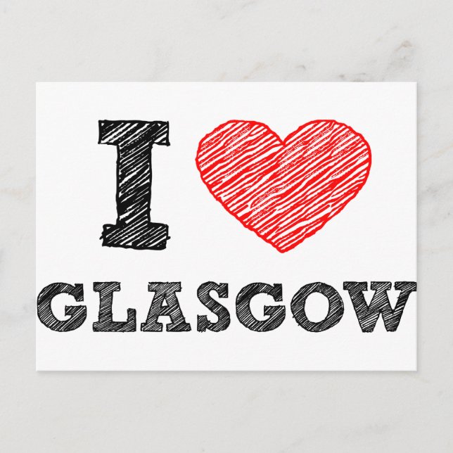 I love Glasgow Postcard (Front)