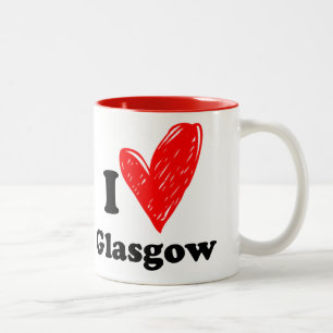 I love Glasgow Two-Tone Coffee Mug