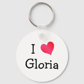 I Love Gloria Key Ring