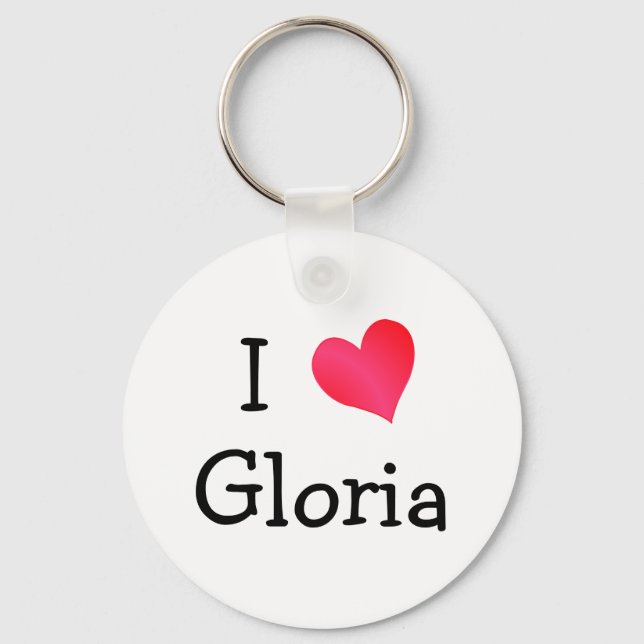 I Love Gloria Key Ring (Front)