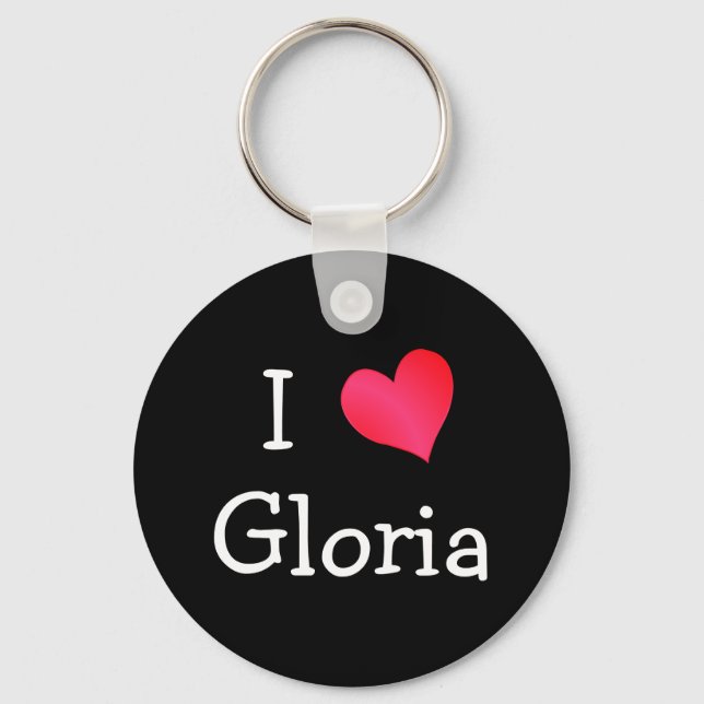 I Love Gloria Key Ring (Front)