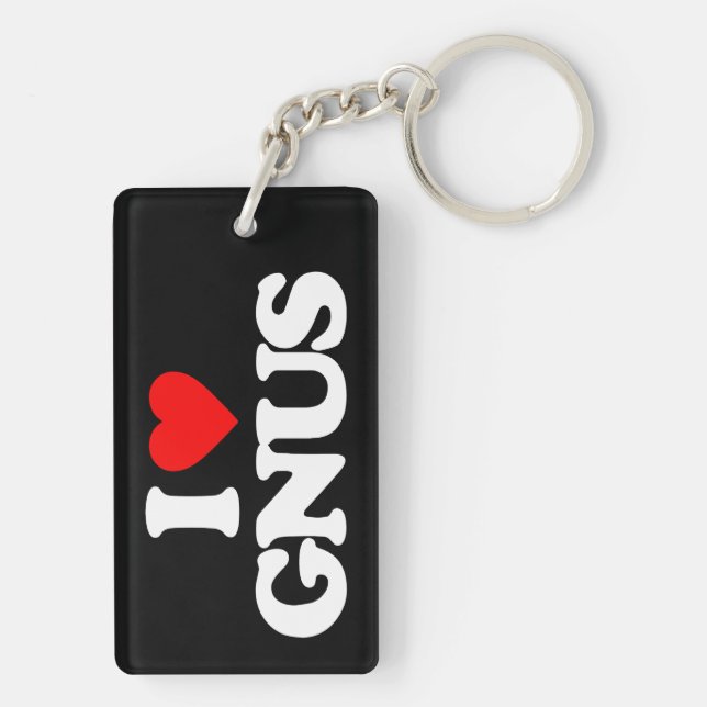 I LOVE GNUS KEY RING (Back)