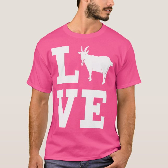 I Love Goats Animal Lover T-Shirt (Front)