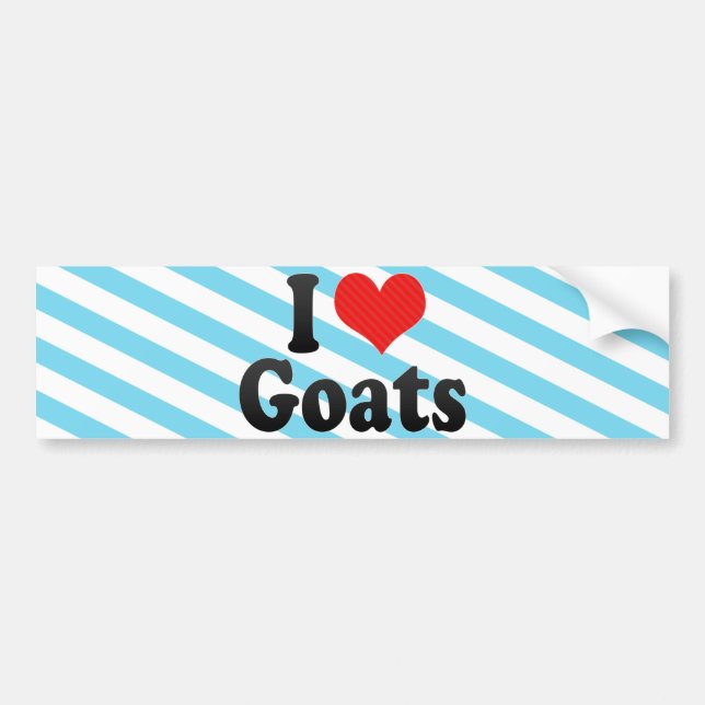 I Love Goats Bumper Sticker (Front)