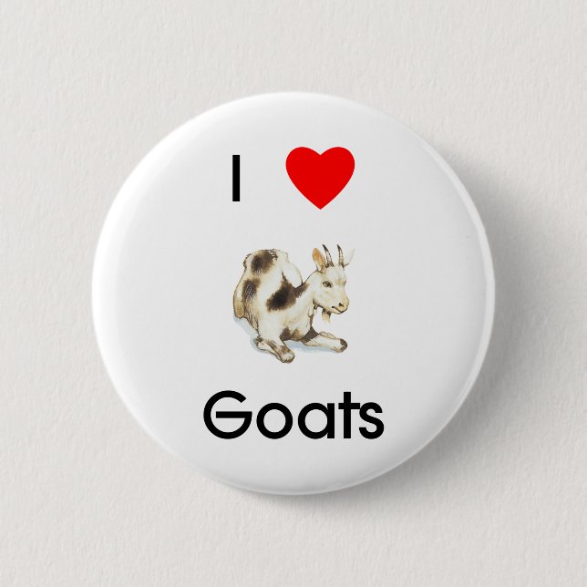I love goats Button (Front)