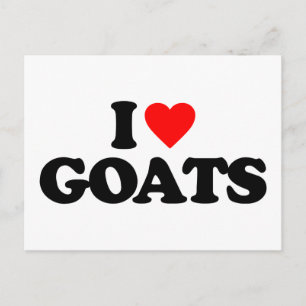 I LOVE GOATS POSTCARD