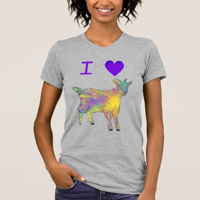 I love Goats Slogan T-Shirt (Front)