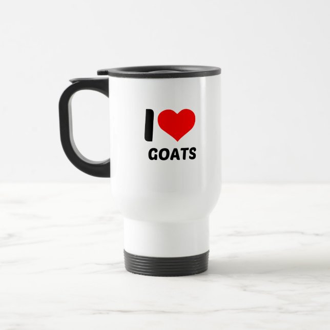 I LOVE GOATS TRAVEL MUG (Left)