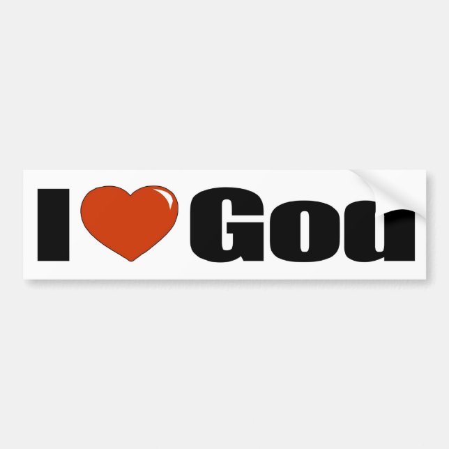 I love God Bumper Sticker (Front)