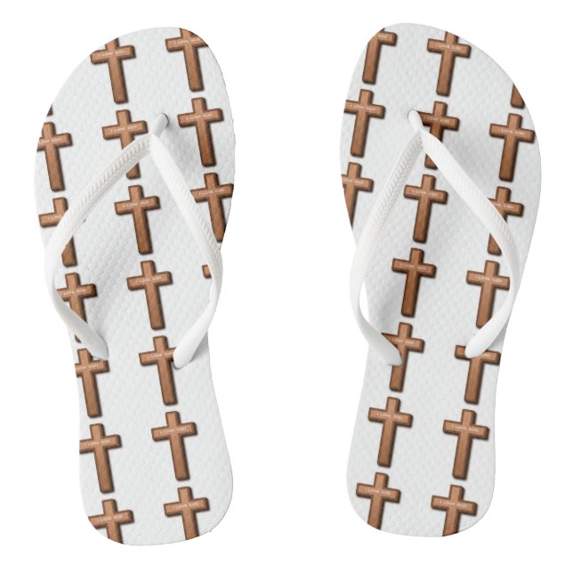 "I LOVE GOD" CROSS JANDALS (Footbed)