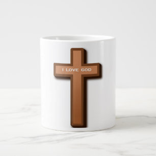 "I LOVE GOD" CROSS LARGE COFFEE MUG