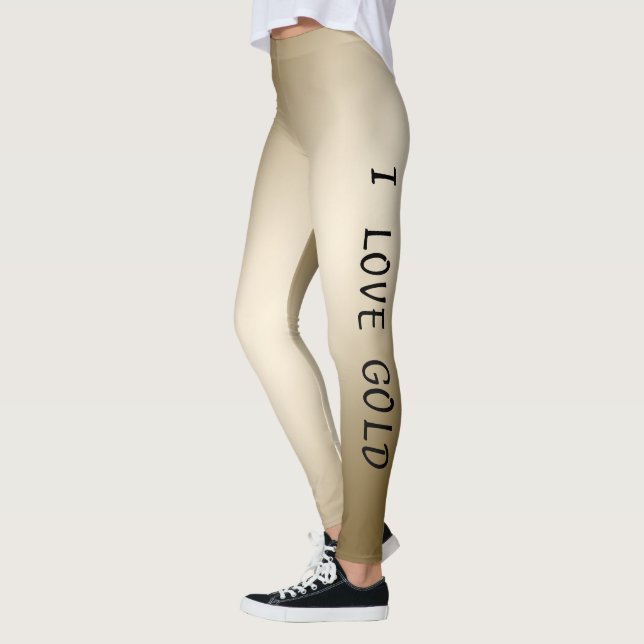 I LOVE GOLD LEGGINGS (Left)