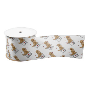 I Love Goldens - I Love Golden Retrievers Satin Ribbon