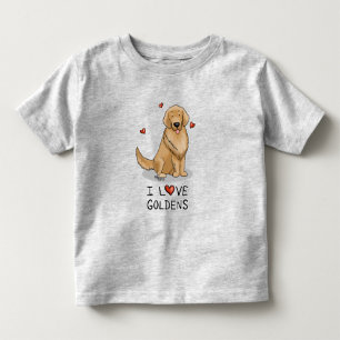 I Love Goldens - I Love Golden Retrievers Toddler T-Shirt