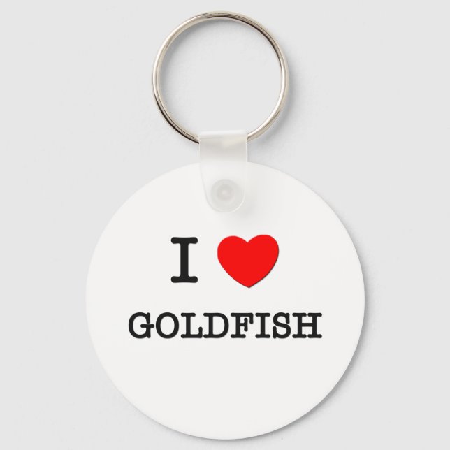 I Love GOLDFISH Key Ring (Front)