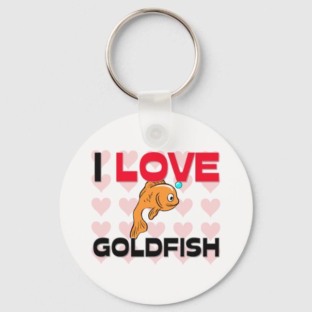 I Love Goldfish Key Ring (Front)