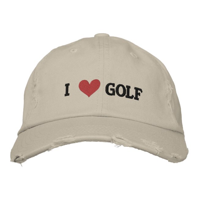 'I LOVE GOLF' BASEBALL CAP (Front)