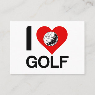 I LOVE GOLF BUSINESS CARD