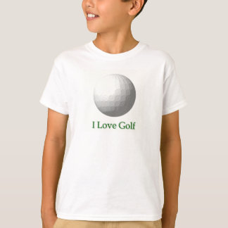 I Love Golf Design Kid's T-Shirt