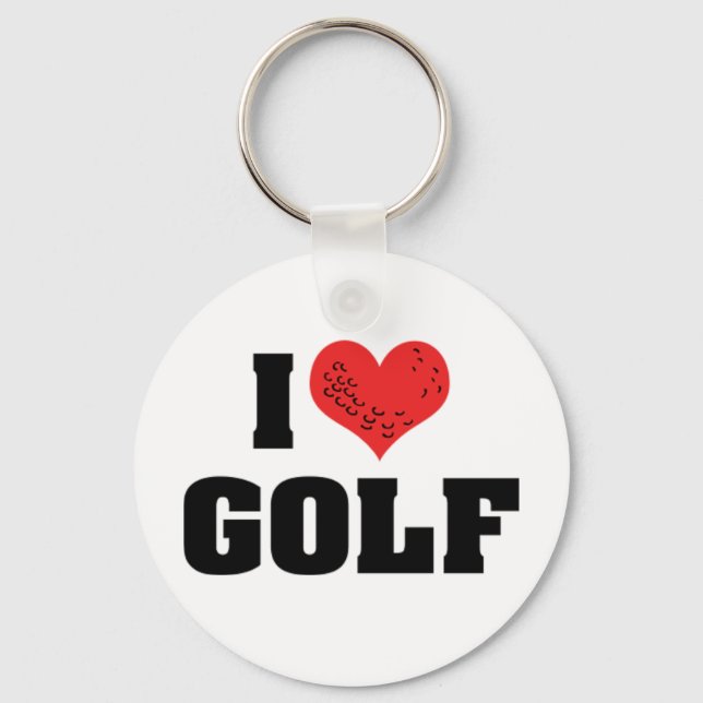 I Love Golf Keychain (Front)