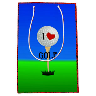 I Love Golf Medium Gift Bag