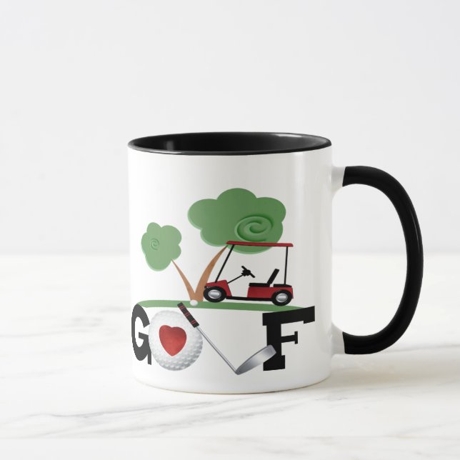 I Love Golf Mug (Right)