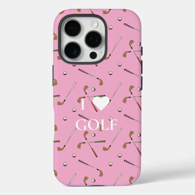 I love golf pink Case-Mate iPhone case (Back)