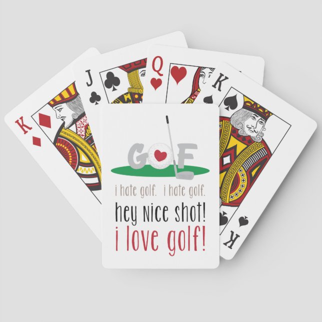 I Love Golf Playing Cards (Back)