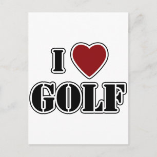 I Love Golf Postcard