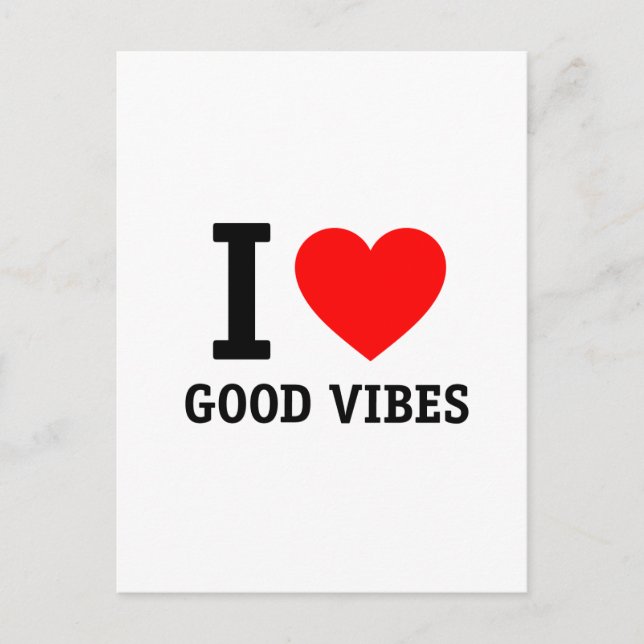 I Love Good Vibes Postcard (Front)