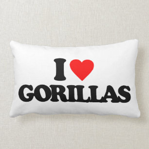 I LOVE GORILLAS LUMBAR CUSHION