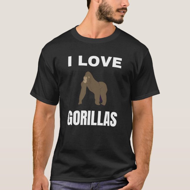 I love Gorillas T-Shirt (Front)