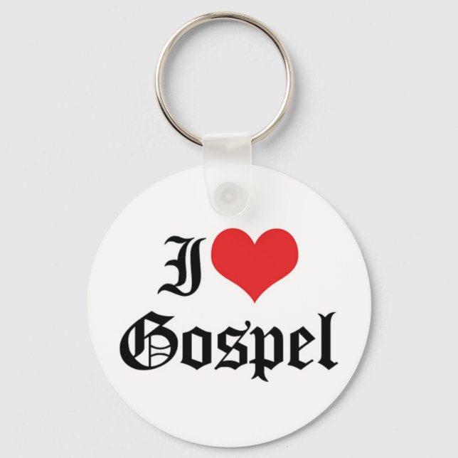 I Love Gospel Keychain (Front)