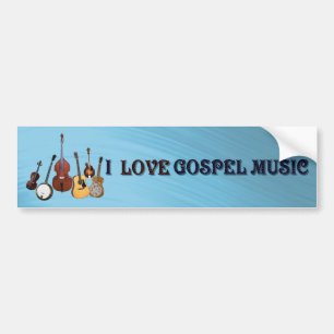 I LOVE GOSPEL MUSIC-BUMPER STICKER