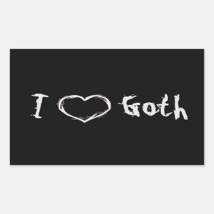 I Love Goth Sticker