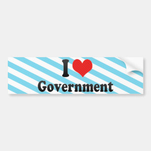 I Love Government Bumper Sticker