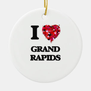 I love Grand Rapids Michigan Ceramic Tree Decoration