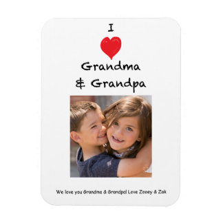 I Love Grandma and Grandma Photo Magnet Keepsake
