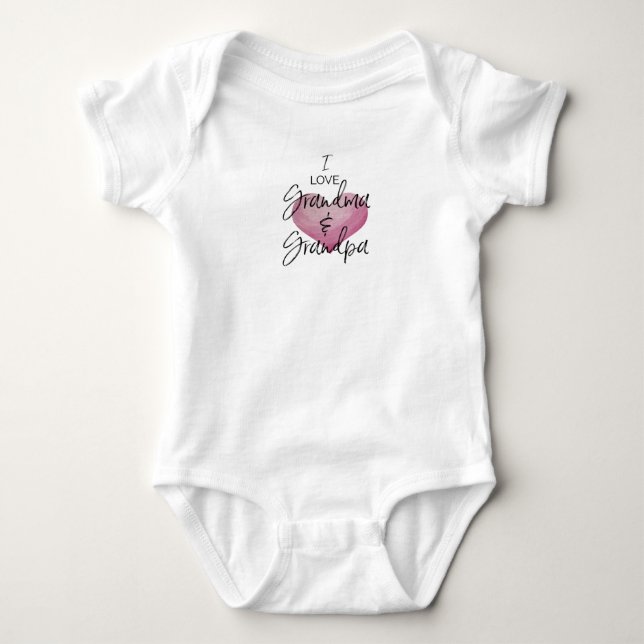 I LOVE GRANDMA baby one-piece  Baby Bodysuit (Front)